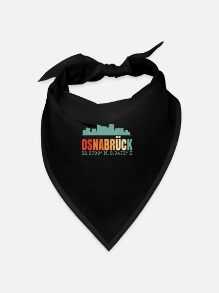 Oldenburg Skyline - Bandana Dreieckstuch - Schwarz