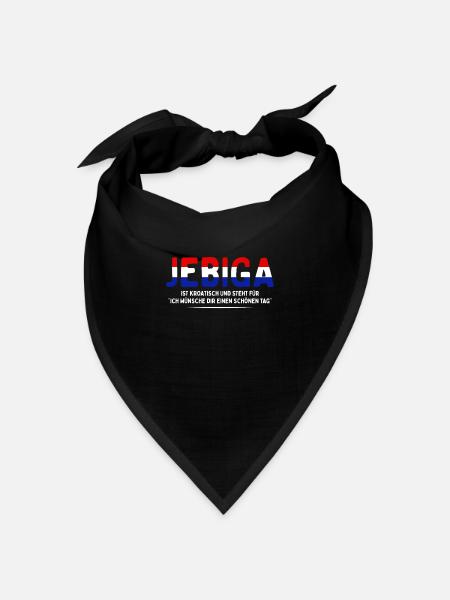 Croatian Jebiga Croatia Balkan Croatia Croatian - Bandana Dreieckstuch - Schwarz