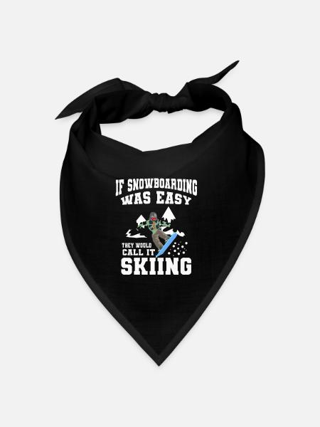 Snowboarder, Snowboarden - Bandana Dreieckstuch - Schwarz