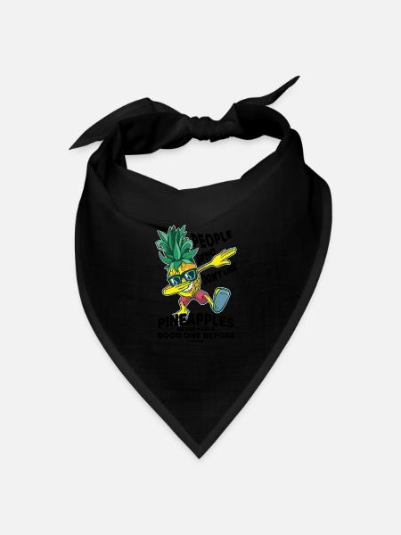 dabbing Ananas - Bandana Dreieckstuch - Schwarz