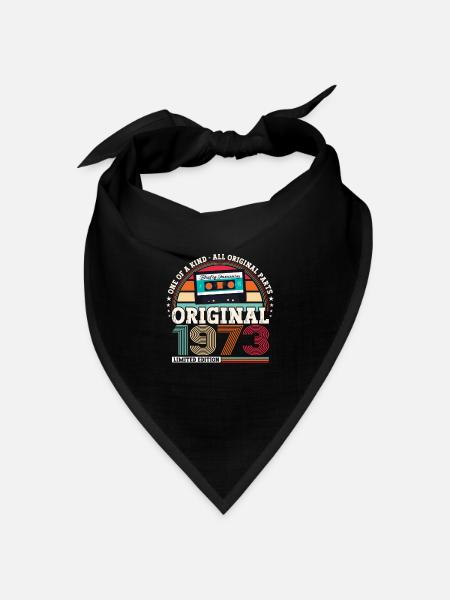 Januar Jahrgang 1973 50. Geburtstag Geschenk - Bandana Dreieckstuch - Schwarz
