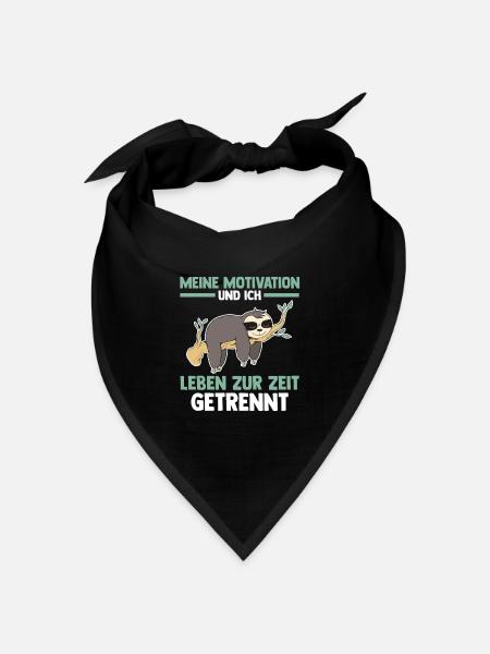 Meine Motivation und ich leben zur Zeit getrennt F - Bandana Dreieckstuch - Schwarz