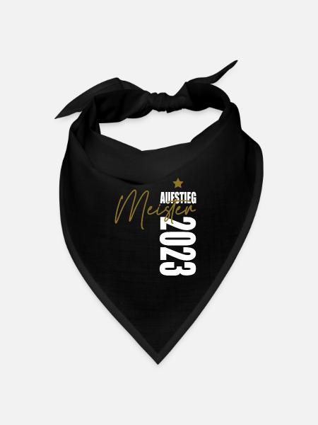 Meister 2023 Aufstiegstrikot Aufstieg 23 - Bandana Dreieckstuch - Schwarz