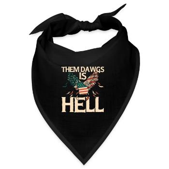 Them Dawgs Is Hell - das Design für alle Fans! - Bandana Dreieckstuch - Schwarz - Vorne