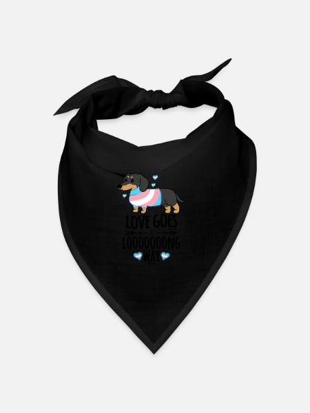 Dackel - Bandana Dreieckstuch - Schwarz