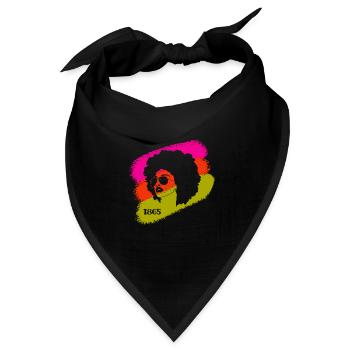 Juneteenth 1865 Afroamerikaner Afrikanische Frau - Bandana Dreieckstuch - Schwarz - Vorne