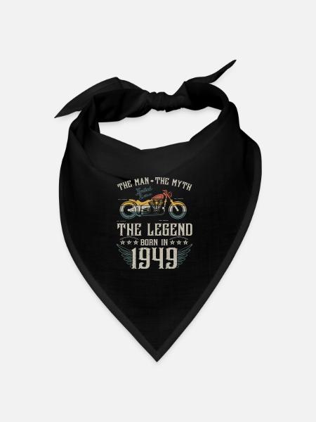 Der Mann der Mythos Die 1949 geborene Legende Geschenk - Bandana Dreieckstuch - Schwarz