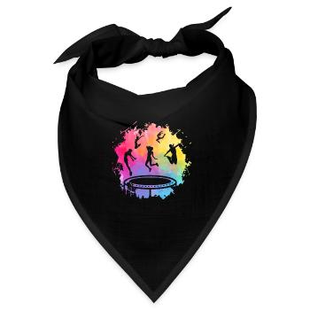 Trampolin - Bandana Dreieckstuch - Schwarz - Vorne