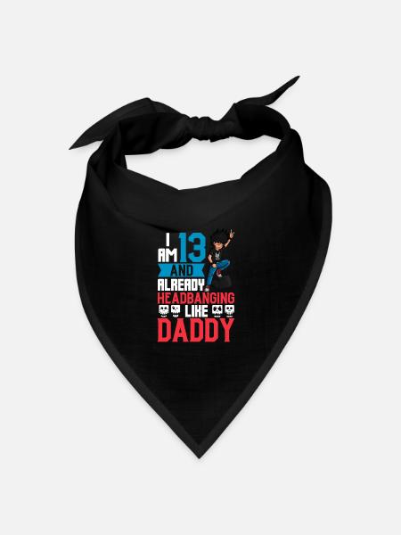 Ich bin 13 - Jungen Rocker - Bandana Dreieckstuch - Schwarz