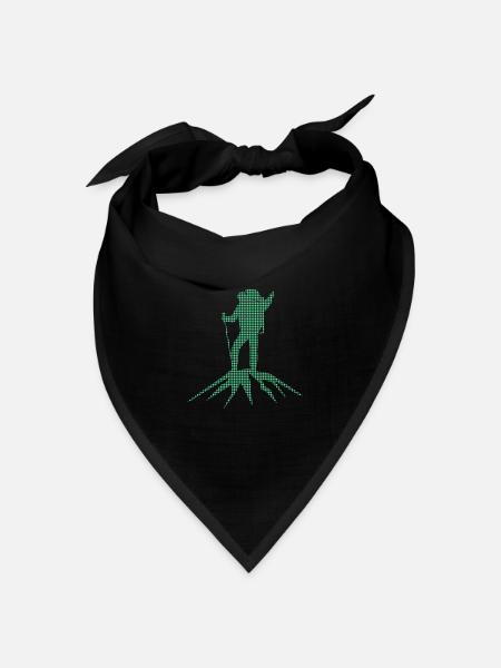 Bergsteigen - Bandana Dreieckstuch - Schwarz