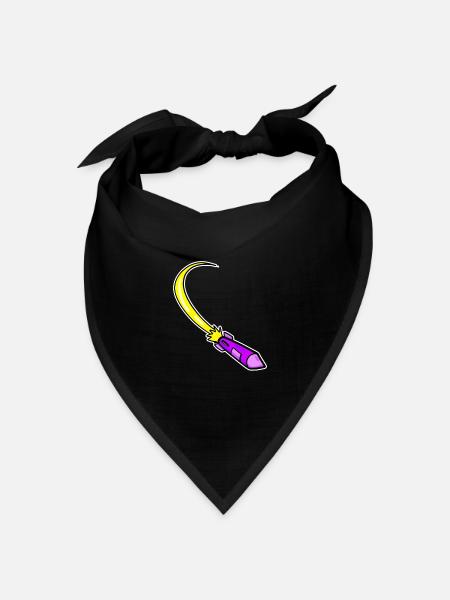 Rakete Lila - Bandana Dreieckstuch - Schwarz