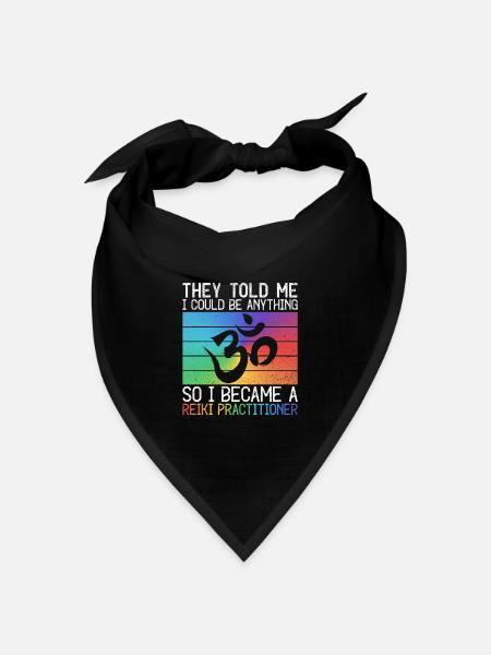 Reiki Energie Reiki Meister - Bandana Dreieckstuch - Schwarz