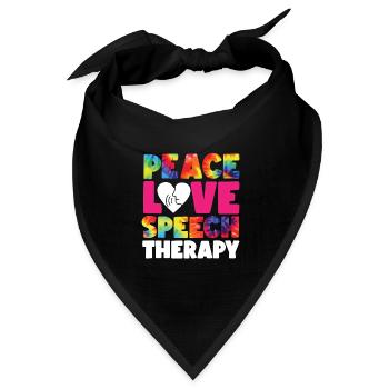 Speech Therapist Therapy Assistant - Bandana Dreieckstuch - Schwarz - Vorne