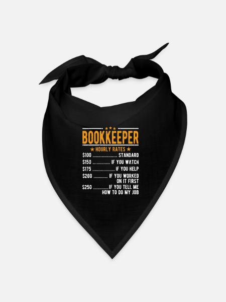 Buchhalter Stundenlohn - Bandana Dreieckstuch - Schwarz
