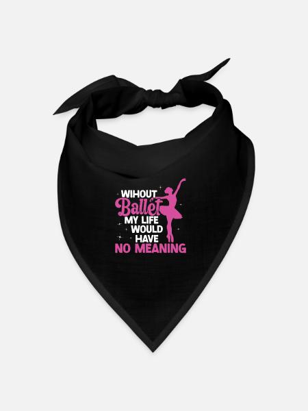 Ballett - Bandana Dreieckstuch - Schwarz