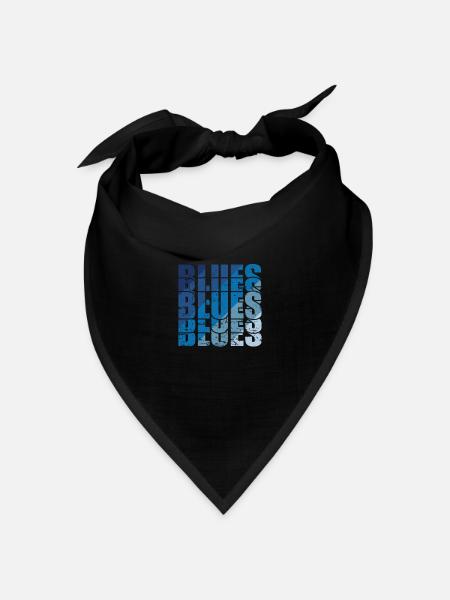 Blues Musik Jazz Trompete Chicago Blues - Bandana Dreieckstuch - Schwarz