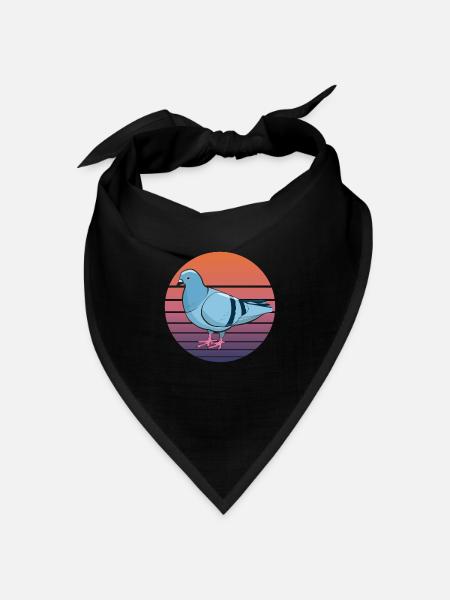 Taube Taubenzüchter Retro Vintage Geschenk - Bandana Dreieckstuch - Schwarz