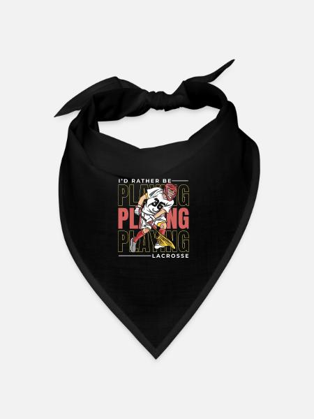 Lacrosse Sport Lacrosse Spieler - Bandana Dreieckstuch - Schwarz