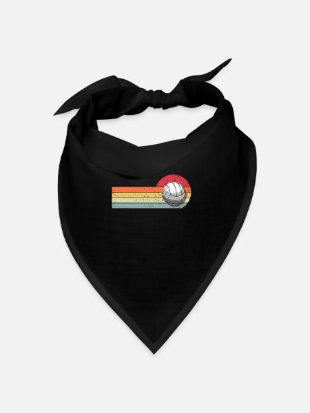 Volleyball Retro Vintage - Bandana Dreieckstuch - Schwarz