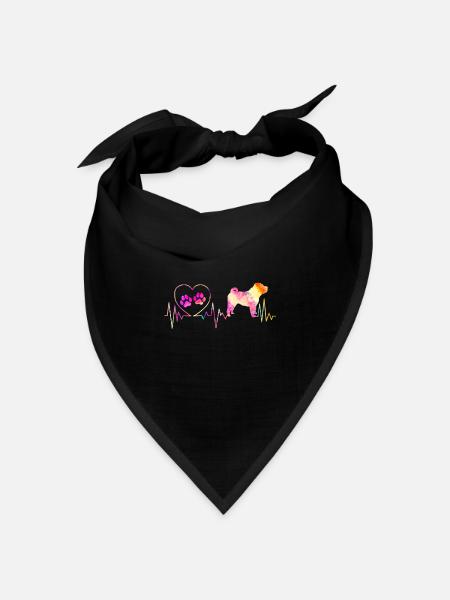 Chinese Shar Pei - Bandana Dreieckstuch - Schwarz
