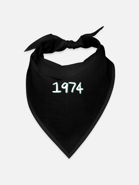 1974 Geburtstag - Bandana Dreieckstuch - Schwarz