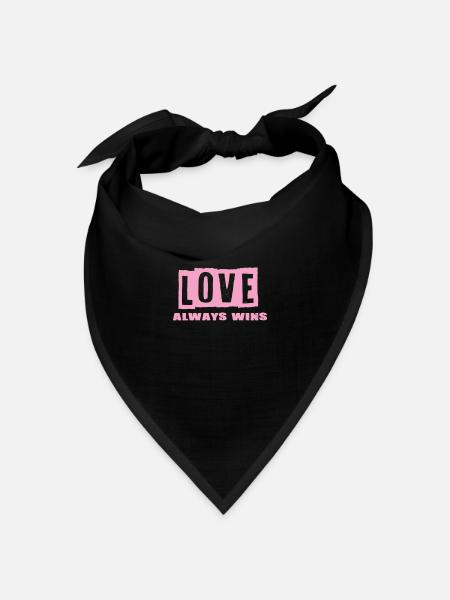 Love - Bandana Dreieckstuch - Schwarz