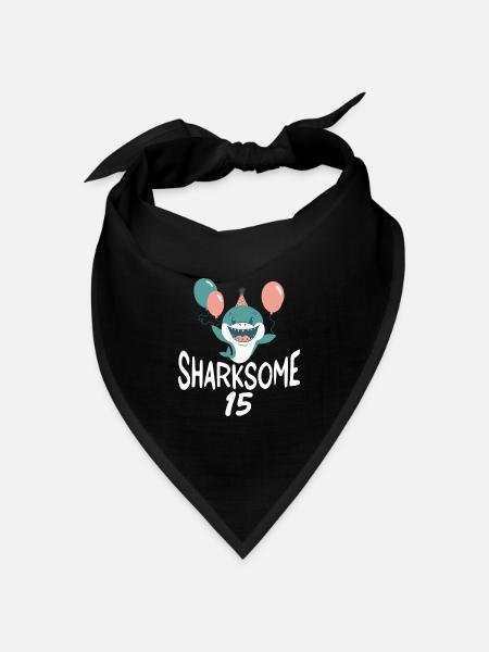 Hai Geschenk Hai Liebhaber - Bandana Dreieckstuch - Schwarz