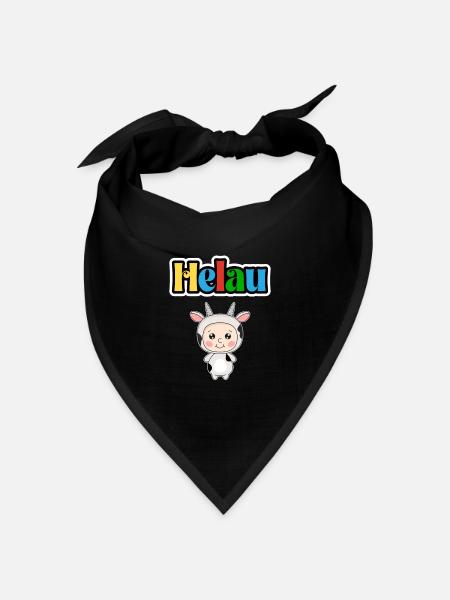 Süßes Karneval Tier, Meenz Helau, party - Bandana Dreieckstuch - Schwarz