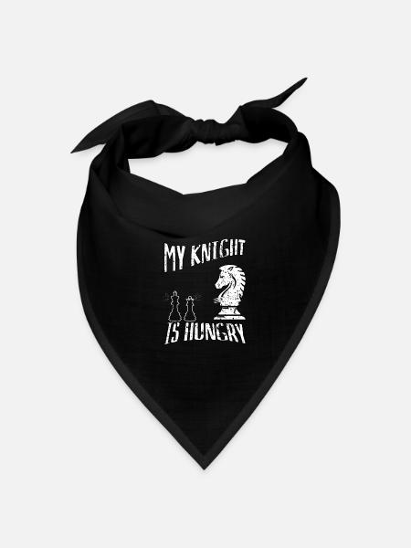 MY KNIGHT IS HUNGRY - Bandana Dreieckstuch - Schwarz