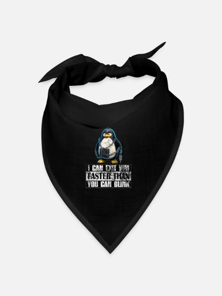 I Can Exit VIM Faster Than You Can Blink Linux - Bandana Dreieckstuch - Schwarz
