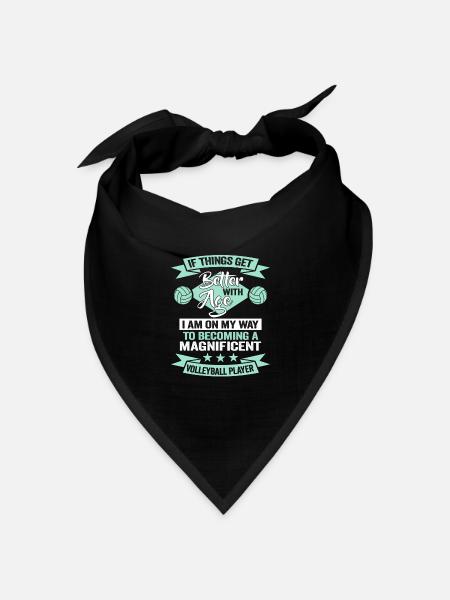 Beachvolleyball Geburtstag Trainer Volleyball Team - Bandana Dreieckstuch - Schwarz