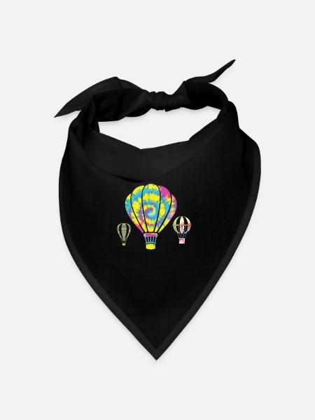 Heißluftballon Fahren - Bandana Dreieckstuch - Schwarz