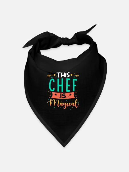 Chefin Geschenk - Bandana Dreieckstuch - Schwarz