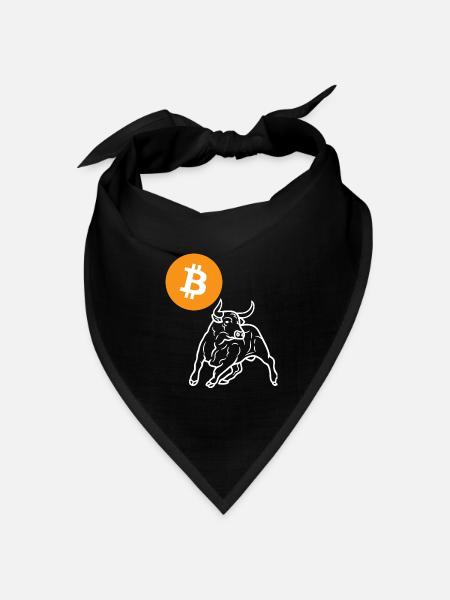 Bitcoin Bulle - Bandana Dreieckstuch - Schwarz