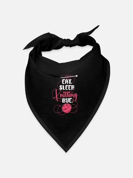 Knitting Knitter Sorry. Cant. - Bandana Dreieckstuch - Schwarz