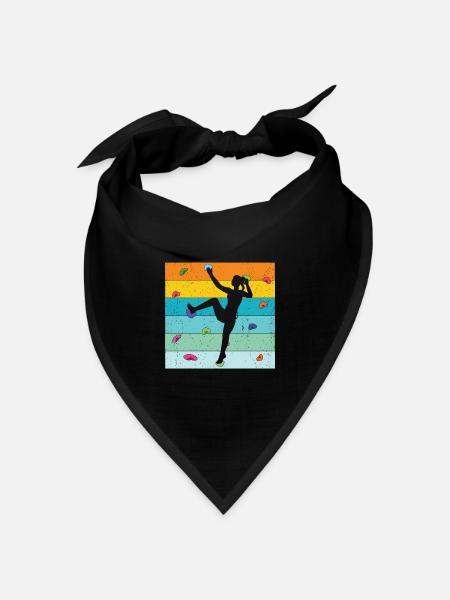 Wand Klettern - Bandana Dreieckstuch - Schwarz