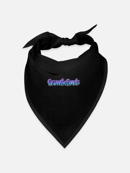 Frankfurt - Bandana Dreieckstuch - Schwarz