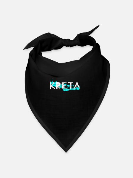 Kreta - Bandana Dreieckstuch - Schwarz