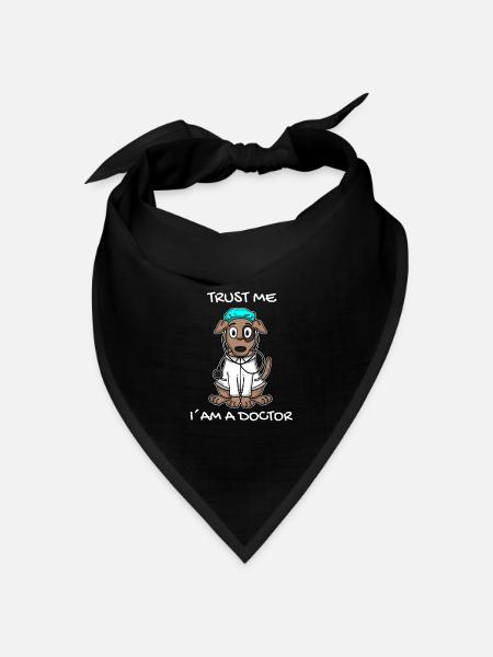 Tier Tierarzt Tiermedizin Geschenk - Bandana Dreieckstuch - Schwarz