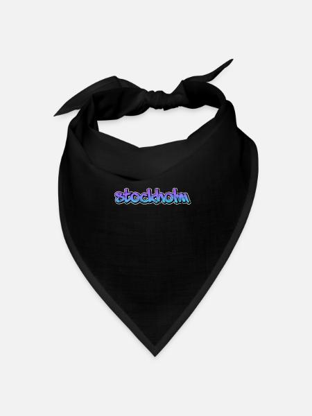 Stockholm - Bandana Dreieckstuch - Schwarz