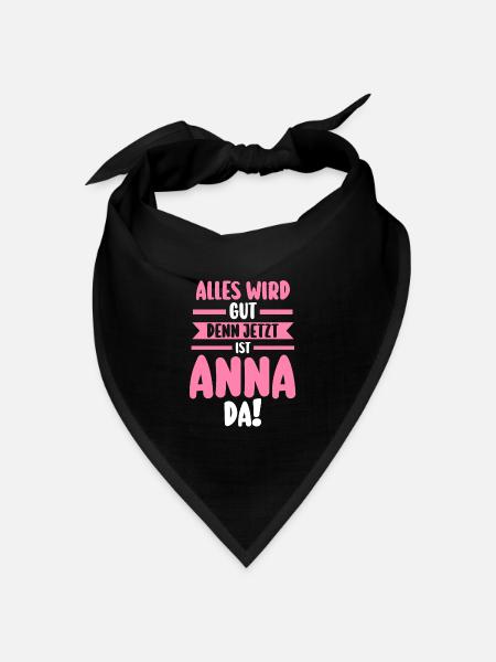 Anna - Bandana Dreieckstuch - Schwarz