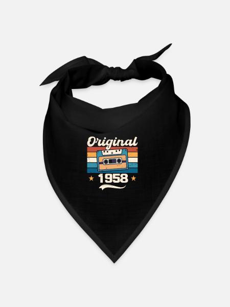 Geboren Geschenk Original 1958 Geschenkidee 1958 - Bandana Dreieckstuch - Schwarz