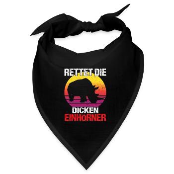 Save The Chubby Unicorns - Bandana Dreieckstuch - Schwarz - Vorne