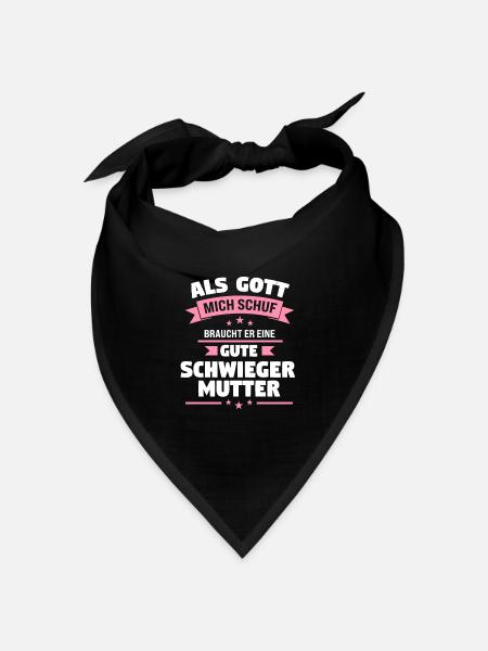 Schwiegermama Familie Schwiegermutter Geschenk - Bandana Dreieckstuch - Schwarz