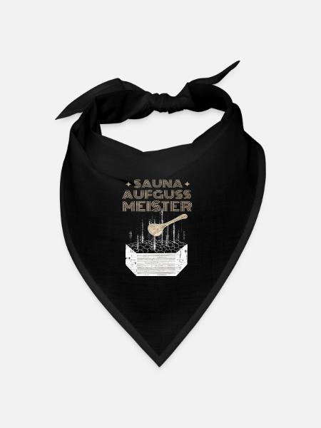 Sauna Aufguss Meister - Bandana Dreieckstuch - Schwarz
