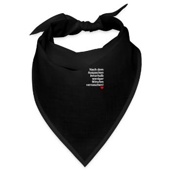 Nach Dem Auspacken Innerhalb Minuten Vernaschen - Bandana Dreieckstuch - Schwarz - Vorne