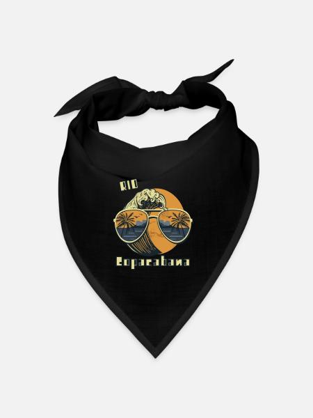 Sonnenbrillen Rio Copacabana Surfen Urlaub Ozean S - Bandana Dreieckstuch - Schwarz