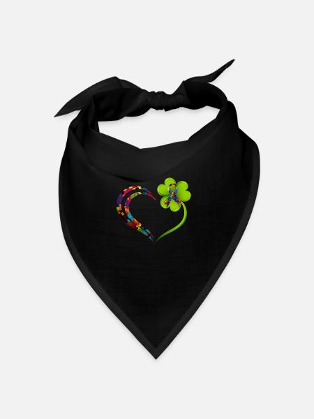 Autist Vielfalt Gerechtigkeit Autismus - Bandana Dreieckstuch - Schwarz