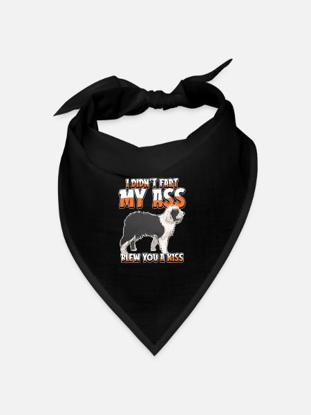 Altenglischer Schäferhund Bobtail - Bandana Dreieckstuch - Schwarz
