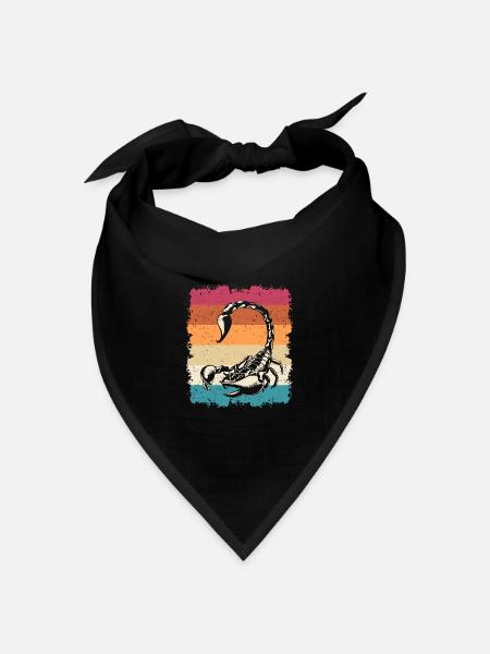 Vintage Skorpion - Bandana Dreieckstuch - Schwarz